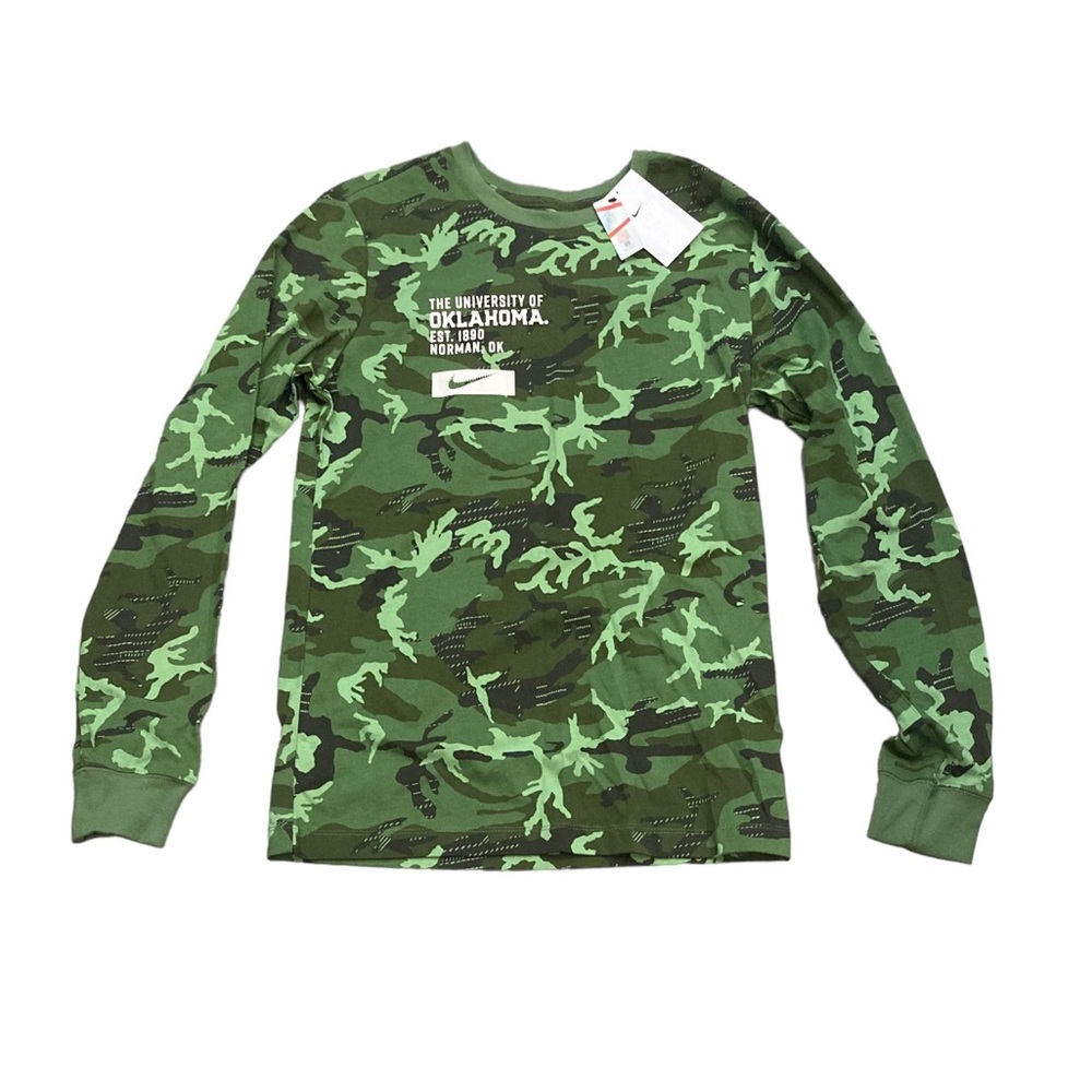 Oklahoma Sooners Nike Men’s Long Sleeve Military Camo Shirt Small